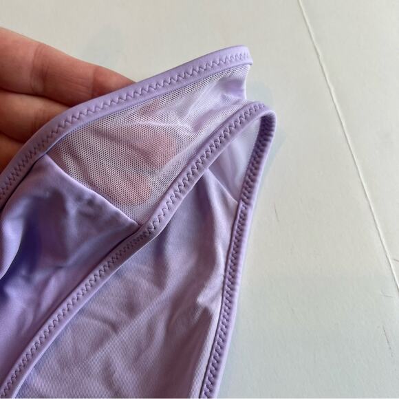 Aerie Lilac Purple Bikini Swim Bottoms Mesh Sides - Picture 3 of 4